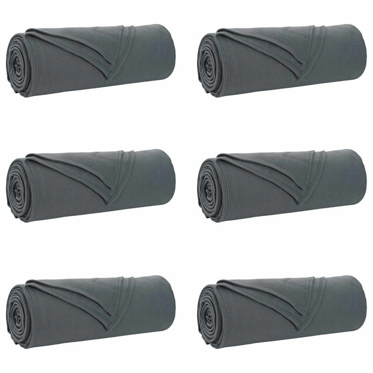 Vidaxl kleden 6 st donkergrijs 350 x 270 cm 8.09 kg fleece