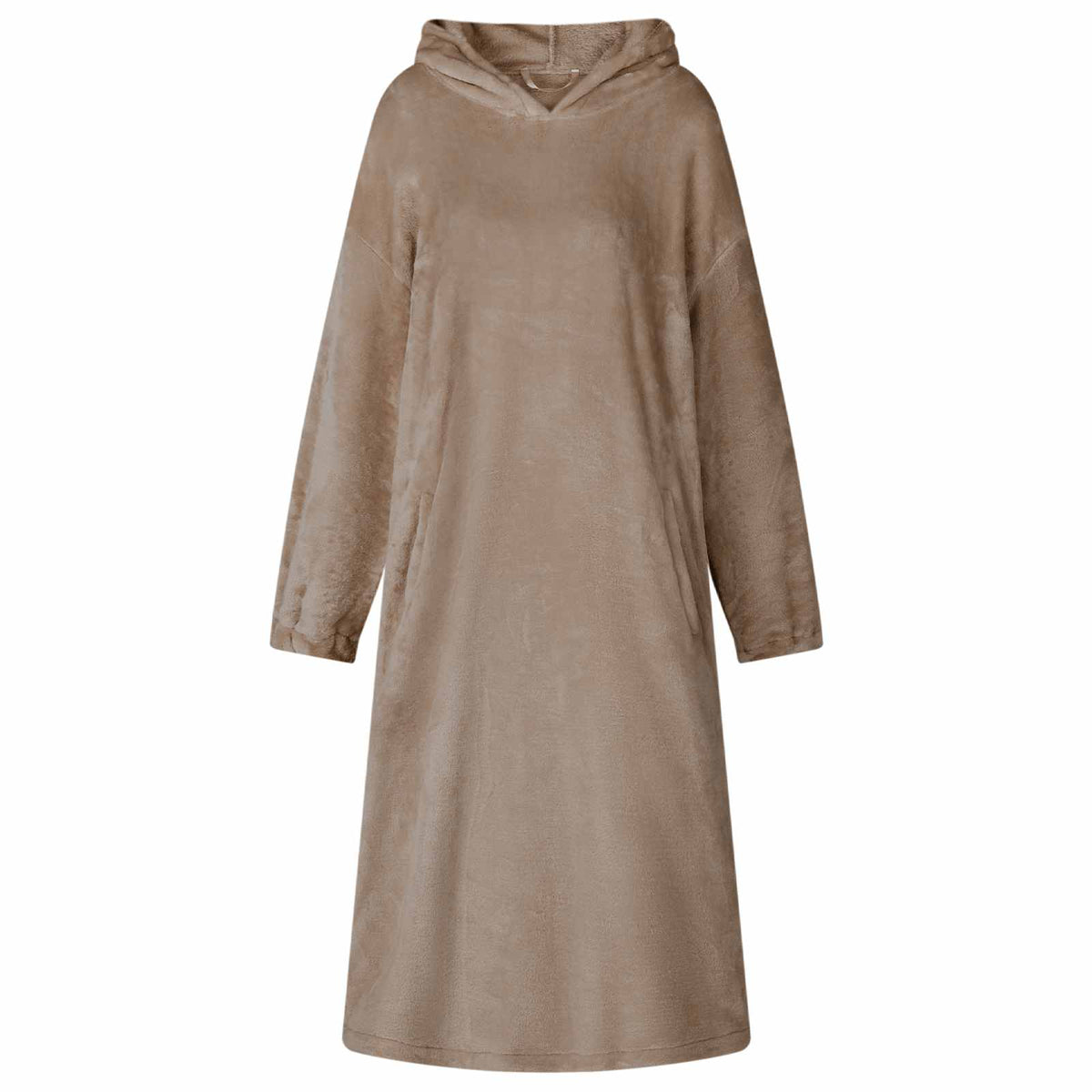 Vidaxl deken hoodie kameel s flanel