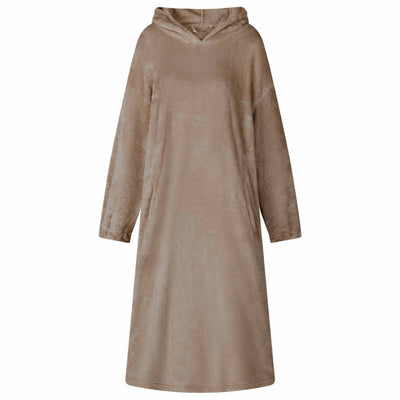 Vidaxl deken hoodie kameel s flanel
