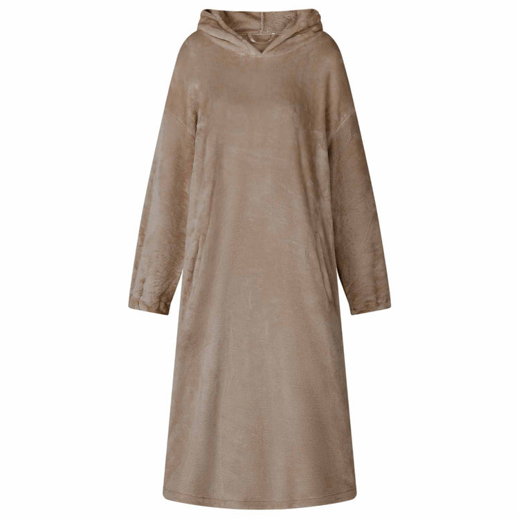 Vidaxl deken hoodie kameel s flanel