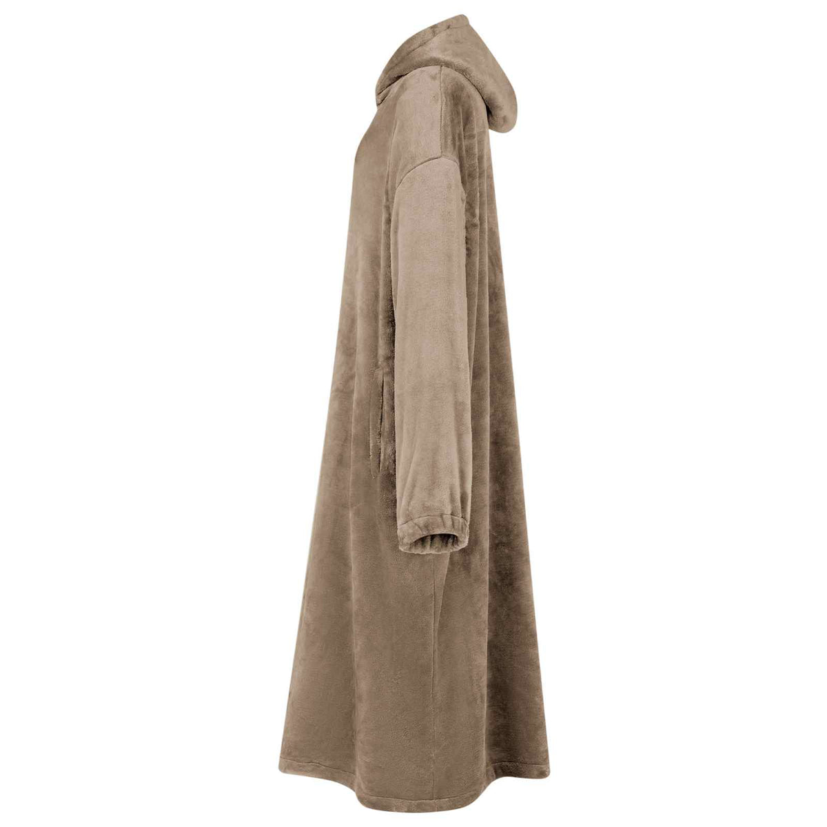Vidaxl deken hoodie kameel l flanel