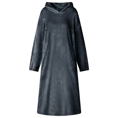 Vidaxl deken hoodie marineblauw m flanel