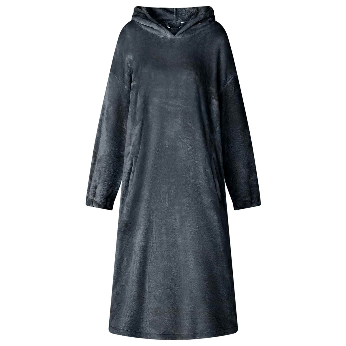 Vidaxl deken hoodie marineblauw l flanel