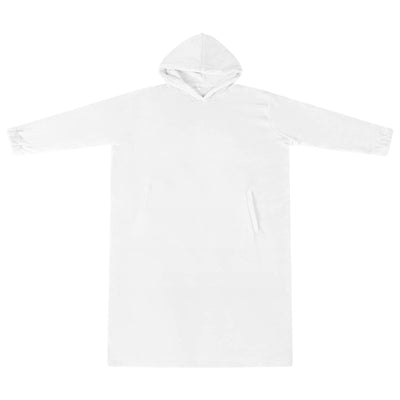 Vidaxl deken hoodie wit s flanel