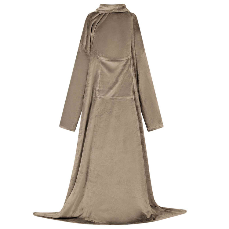 Vidaxl deken hoodie kameel f flanel