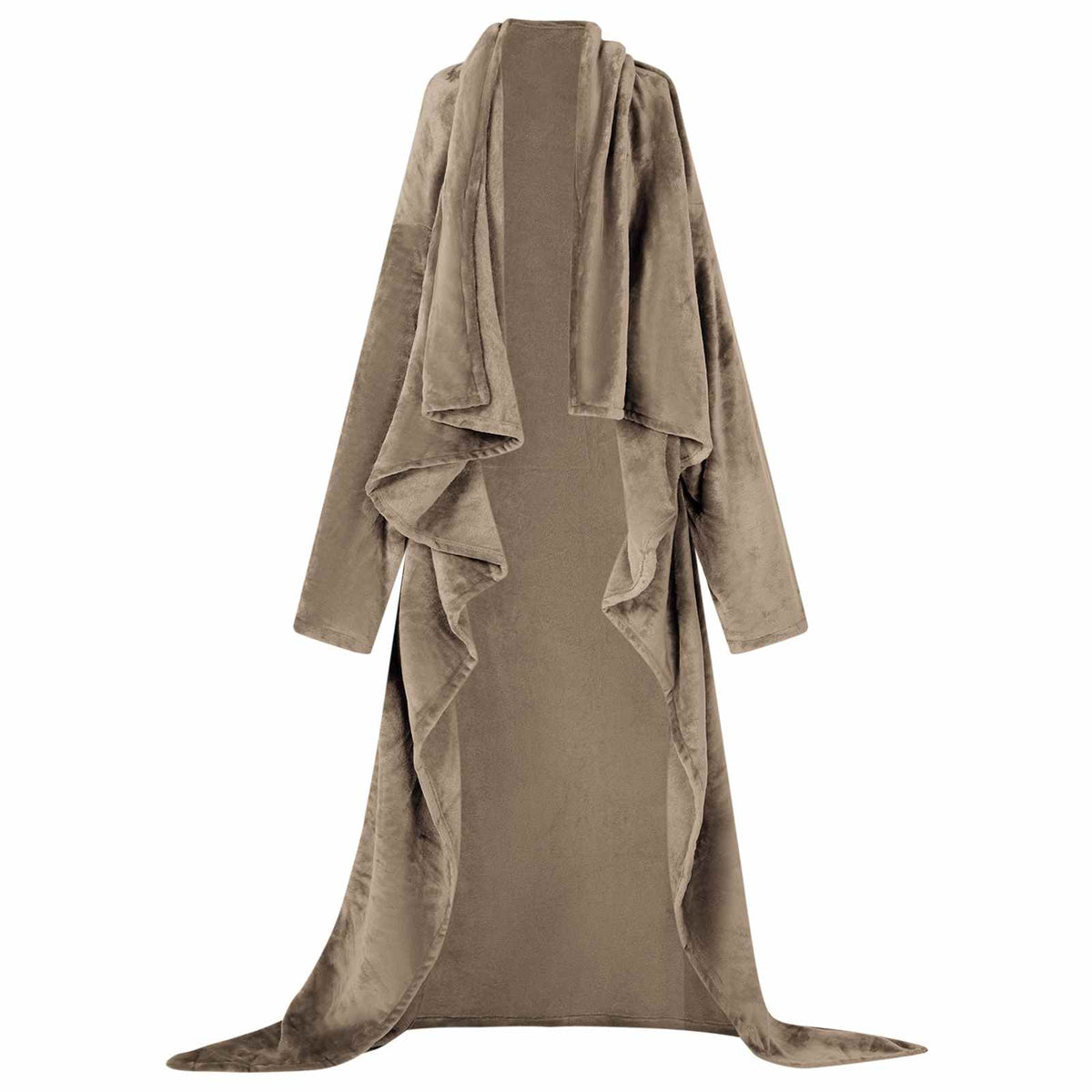 Vidaxl deken hoodie kameel f flanel