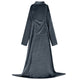 Vidaxl deken hoodie marineblauw f flanel