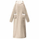Vidaxl deken hoodie beige m fleece en flanel