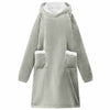 Vidaxl deken hoodie grijs m fleece en flanel