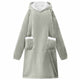 Vidaxl deken hoodie grijs m fleece en flanel