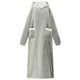 Vidaxl deken hoodie grijs m fleece en flanel