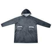 Vidaxl deken hoodie marineblauw m fleece en flanel - afbeelding 2