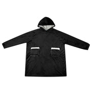 Vidaxl deken hoodie zwart l fleece en flanel - afbeelding 2