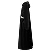 Vidaxl deken hoodie zwart m fleece en flanel