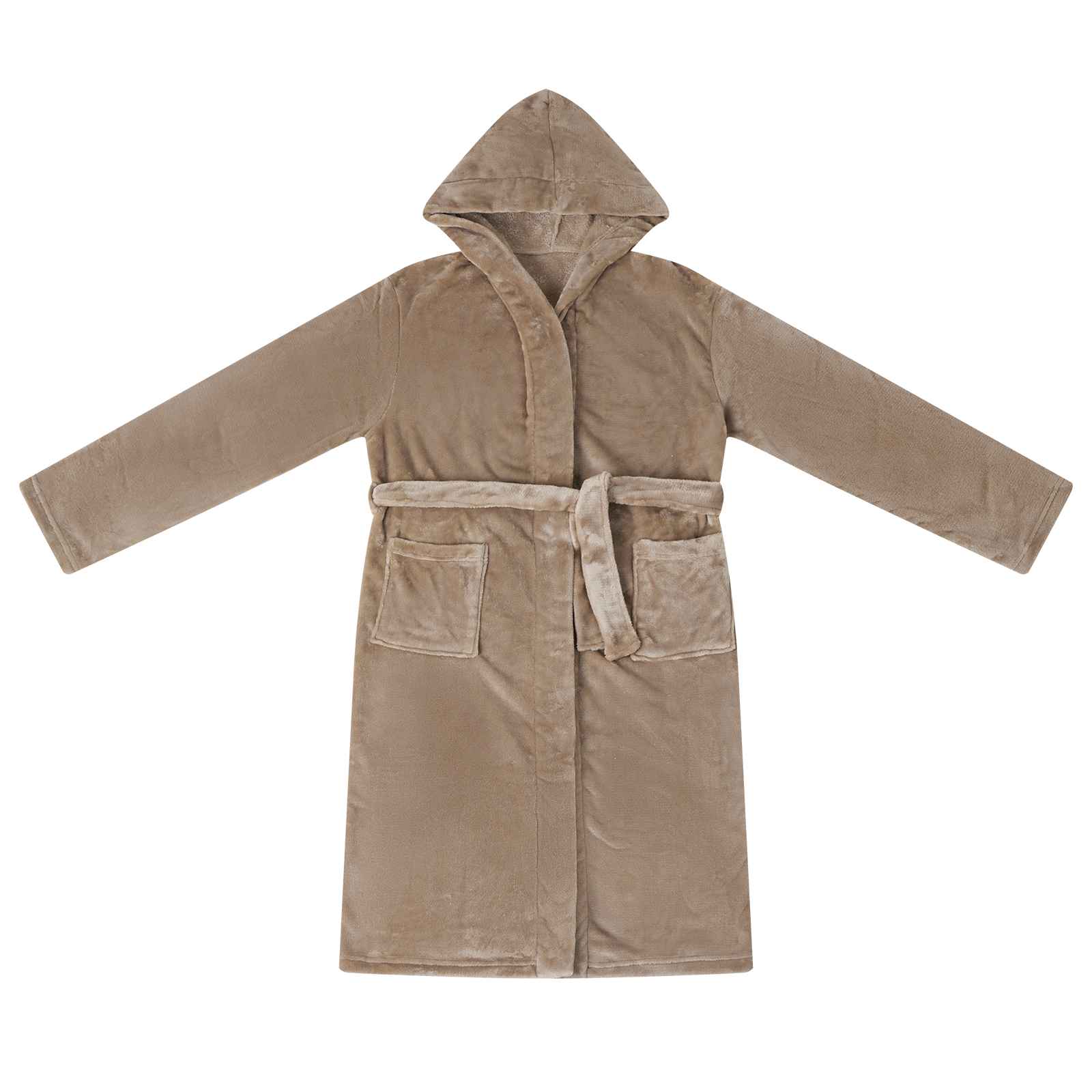 Vidaxl badjas hoodie kameel xxl flanel