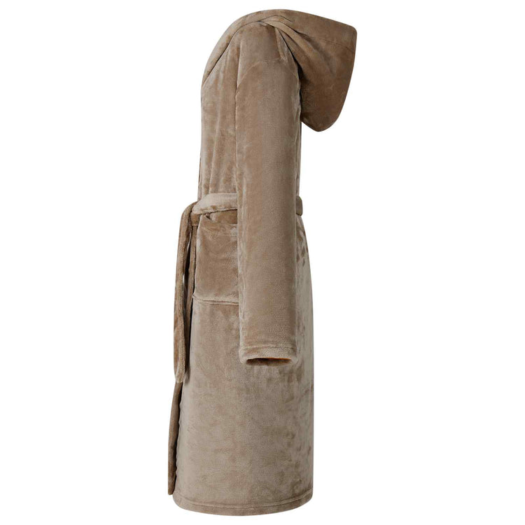 Vidaxl badjas hoodie camel xxxl flanel