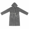Vidaxl badjas hoodie donkergrijs xxxl flanel