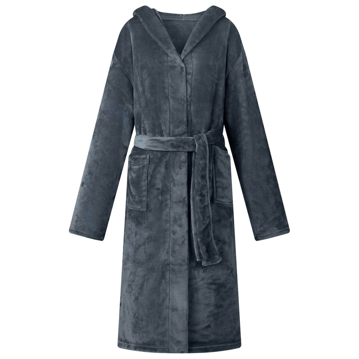 Vidaxl badjas hoodie marineblauw m flanel