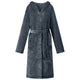 Vidaxl badjas hoodie marineblauw m flanel