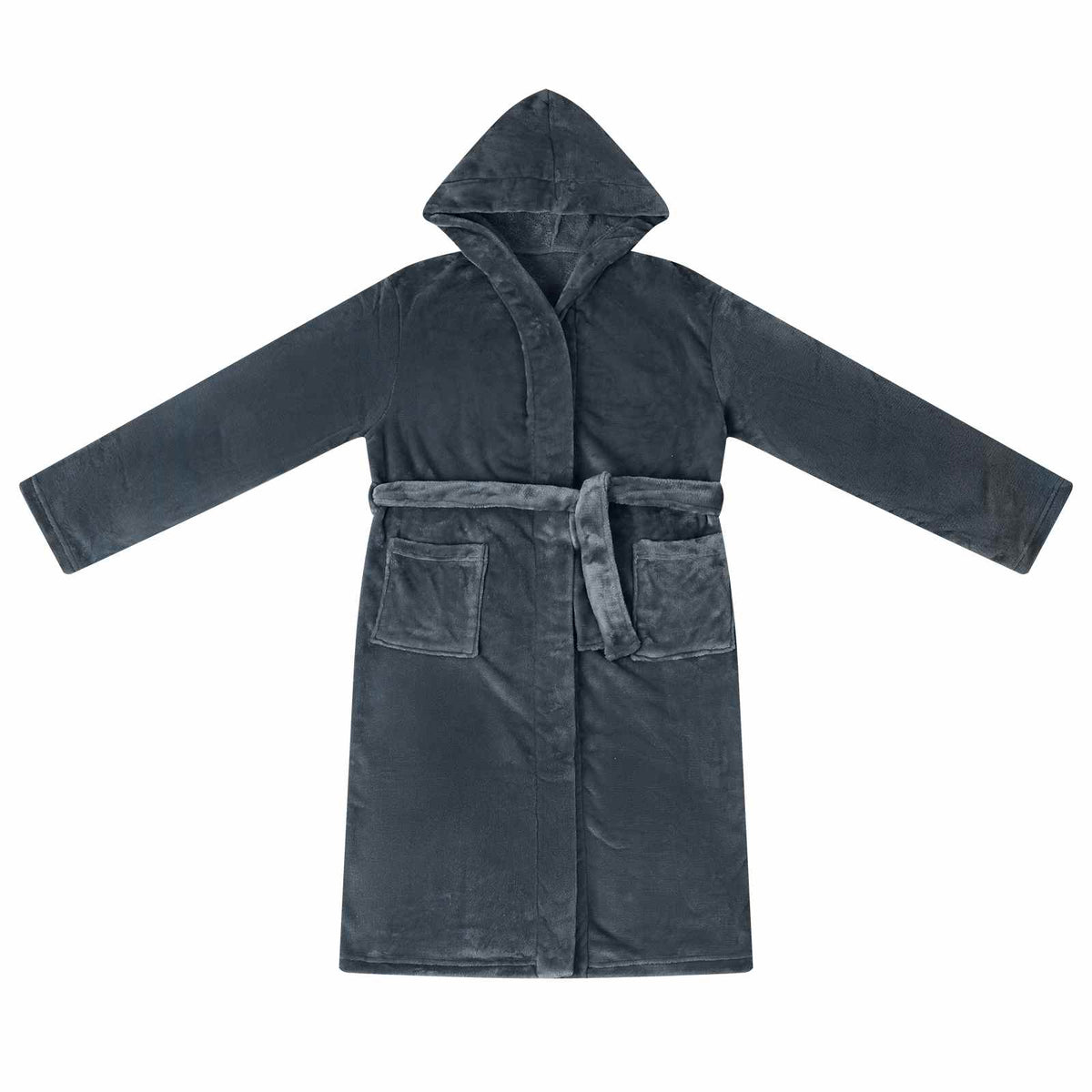 Vidaxl badjas hoodie marineblauw xl flanel