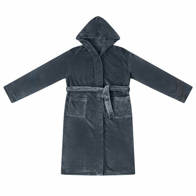 Vidaxl badjas hoodie marineblauw xxl flanel
