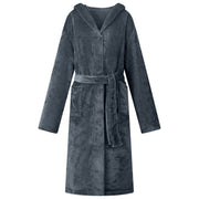 Vidaxl badjas hoodie marineblauw xxxl flanel - afbeelding 1