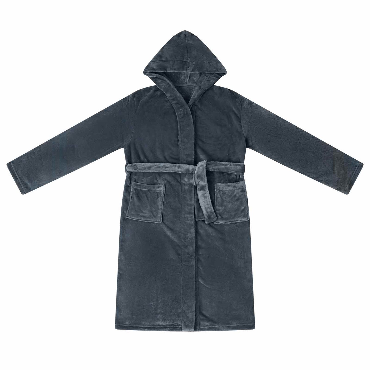 Vidaxl badjas hoodie marineblauw xxxl flanel
