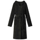 Vidaxl badjas hoodie zwart l flanel