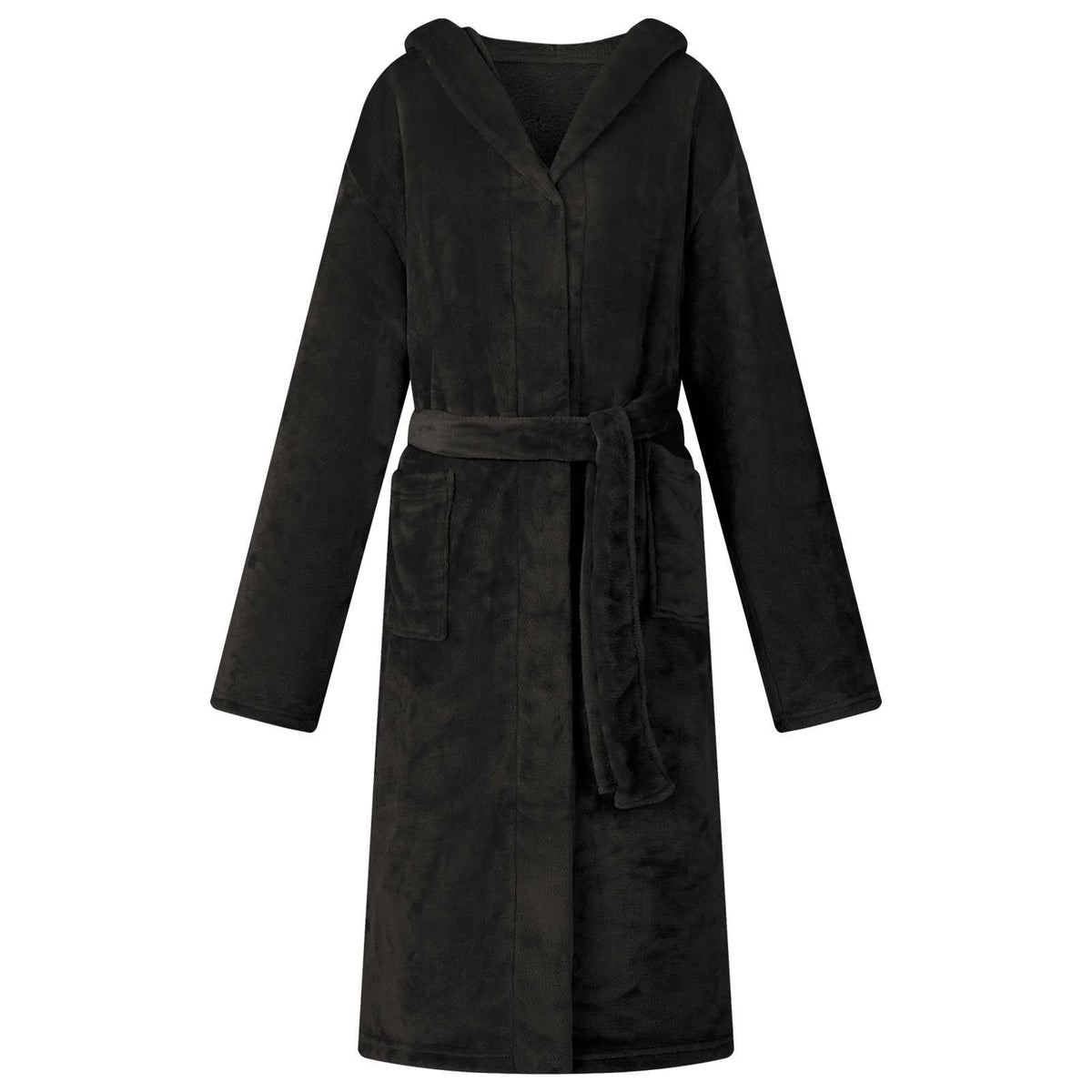 Vidaxl badjas hoodie zwart xxl flanel