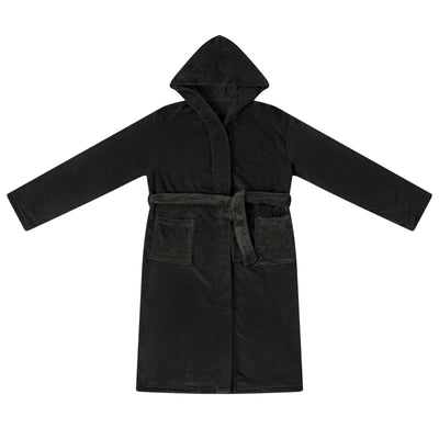 Vidaxl badjas hoodie zwart xxl flanel