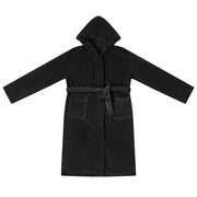 Vidaxl badjas hoodie zwart xxxl flanel - afbeelding 2