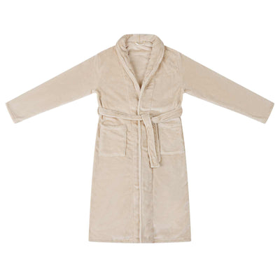 Vidaxl badjas zonder kap beige s flanel
