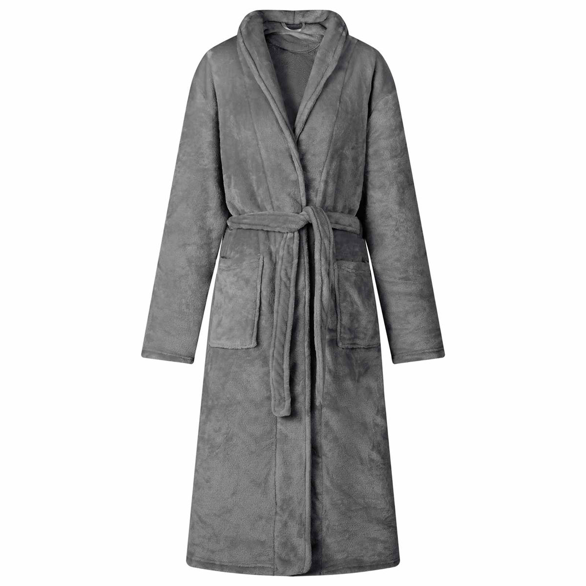 Vidaxl badjas zonder kap donkergrijs s flanel