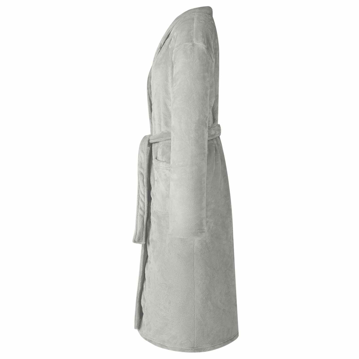 Vidaxl badjas zonder kap grijs xl flanel
