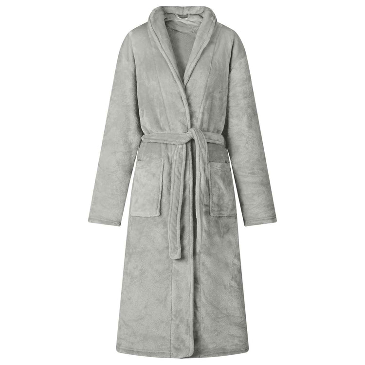 Vidaxl badjas zonder kap grijs xxxl flanel