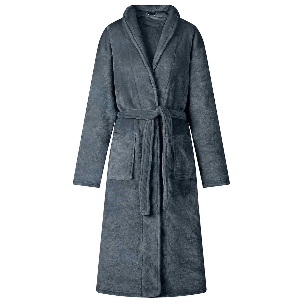 Vidaxl badjas zonder kap marineblauw l flanel