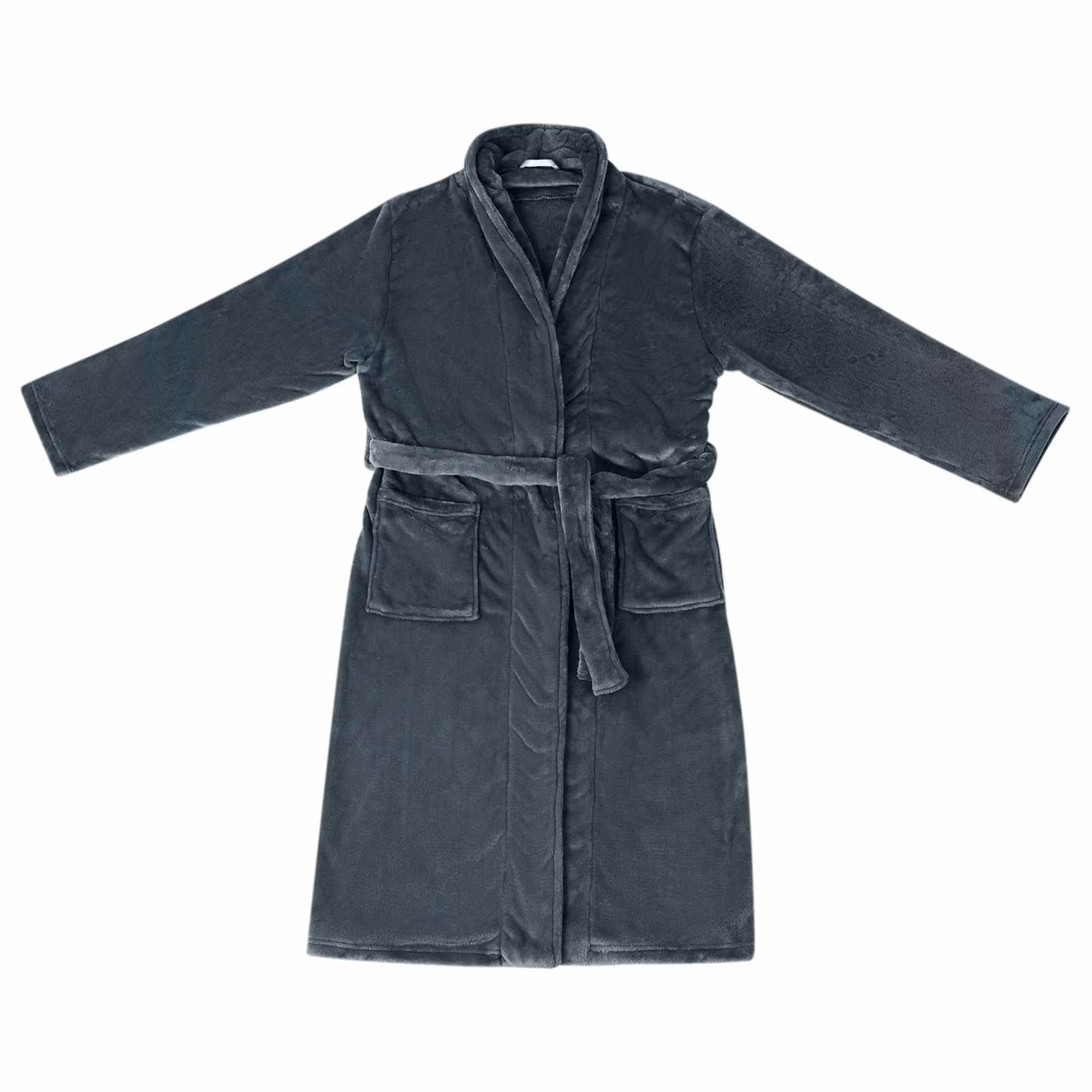 Vidaxl badjas zonder kap marineblauw xxl flanel
