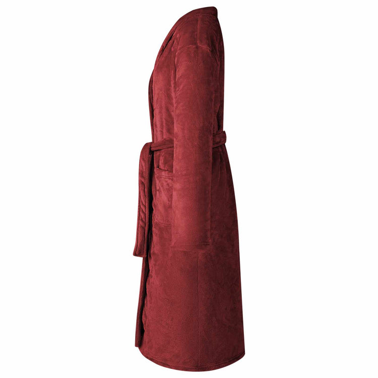 Vidaxl badjas zonder kap bordeaux rood m flanel