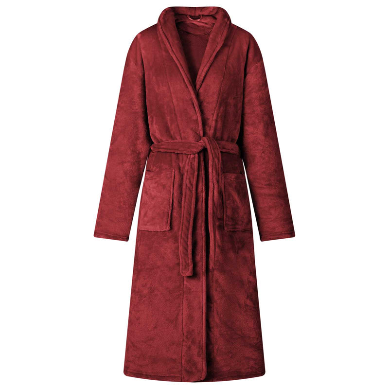 Vidaxl badjas zonder kap bordeaux rood xl flanel