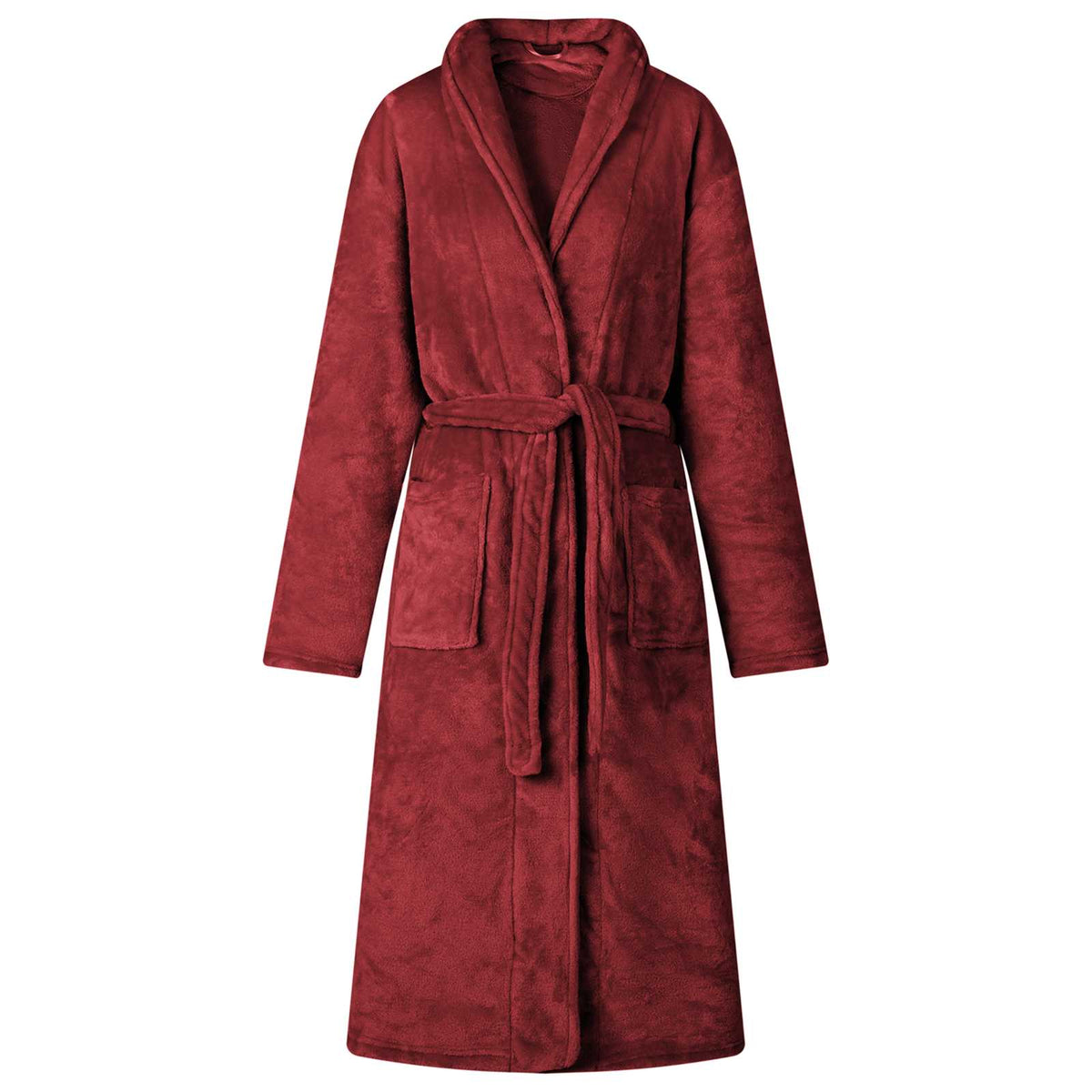 Vidaxl badjas zonder kap bordeaux rood xxxl flanel