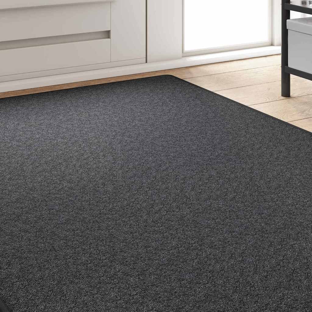 Vidaxl tapijt loper donkergrijs 100 x 250 cm 100% polypropyleen