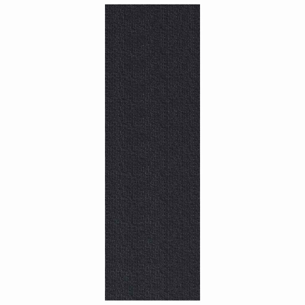 Vidaxl tapijt loper antraciet 80 x 500 cm stof