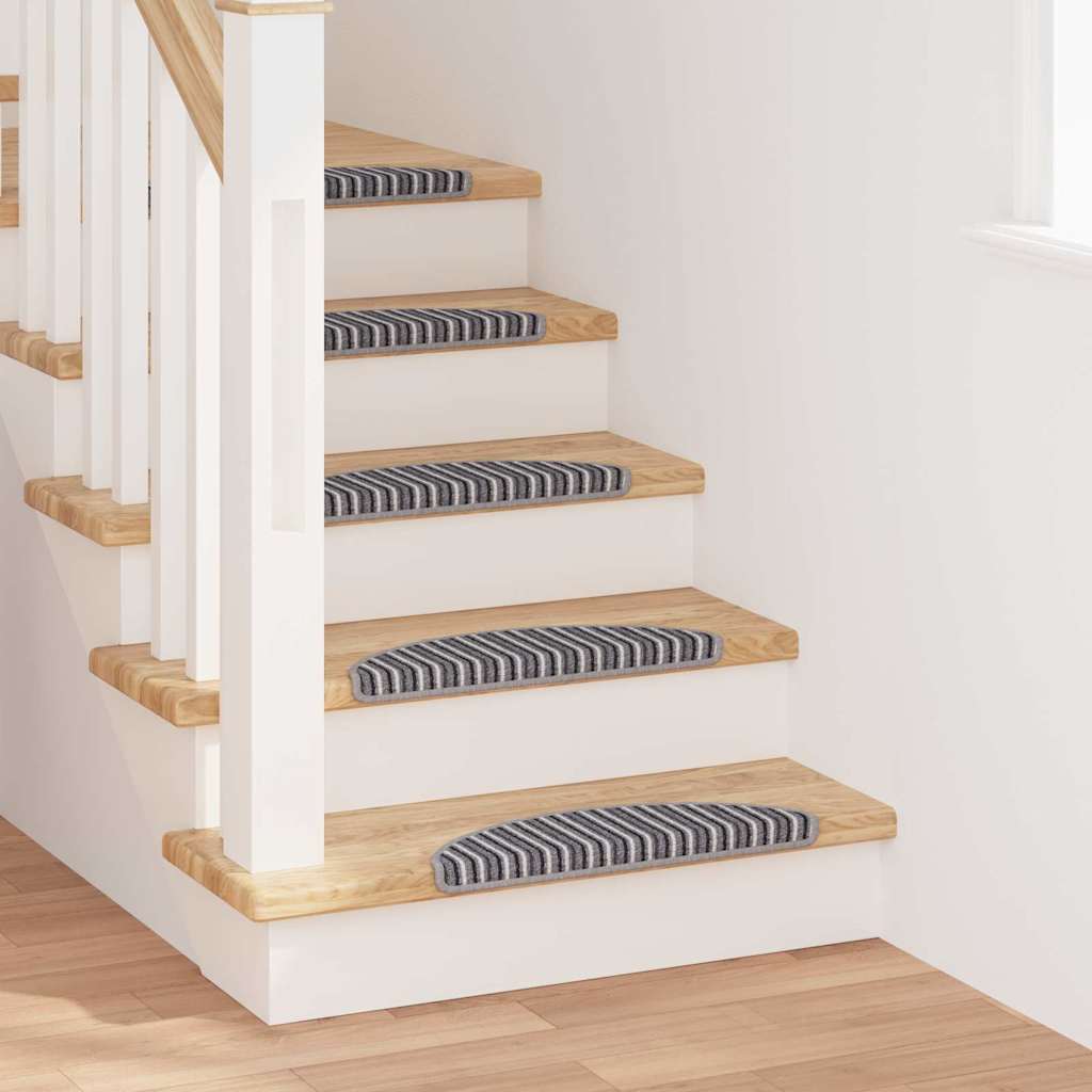 Vidaxl zelfklevende trapmatten 15 st 56 x 17 x 3 cm non-slip grijs