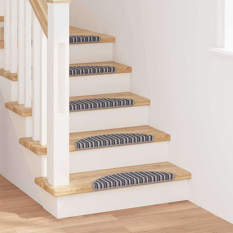 Vidaxl zelfklevende trapmatten 15 st 56 x 17 x 3 cm non-slip grijs