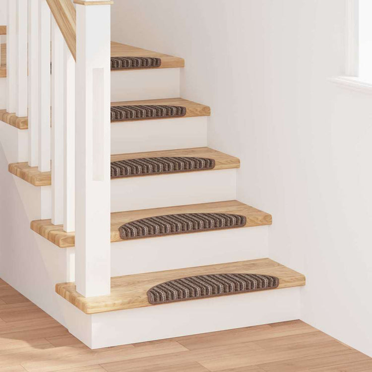 Vidaxl zelfklevende trapmatten 15 st 56 x 17 x 3 cm non-slip bruin