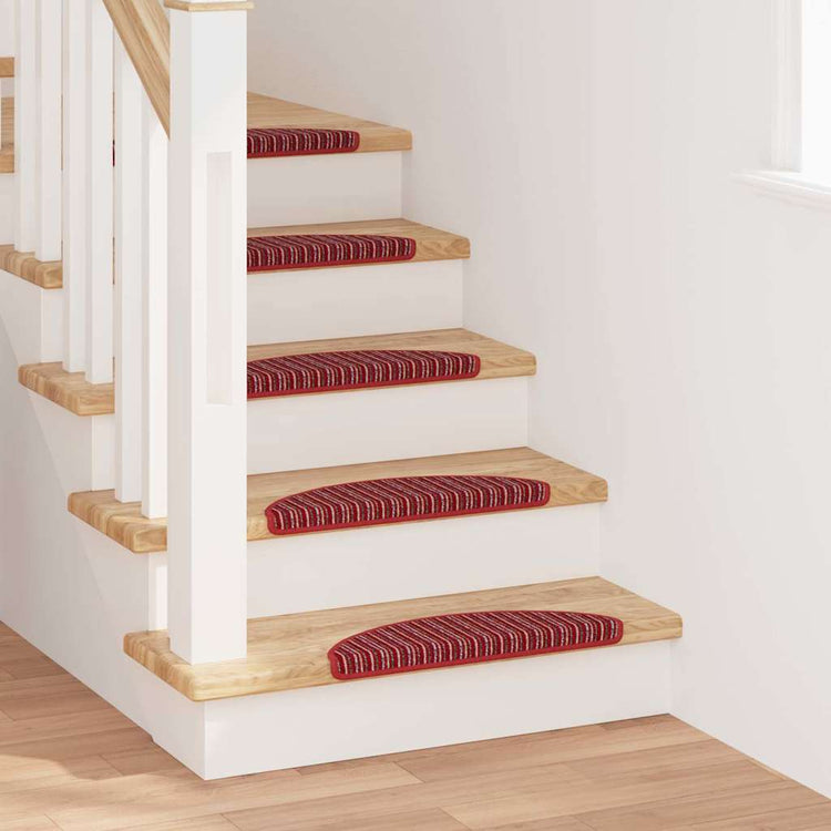 Vidaxl zelfklevende trapmatten 15 st 56 x 17 x 3 cm non-slip rood