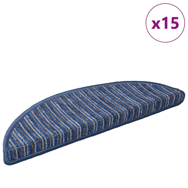 Vidaxl zelfklevende trapmatten 15 st 56 x 17 x 3 cm non-slip blauw