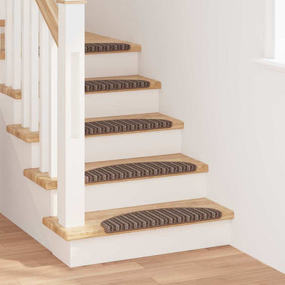 Vidaxl zelfklevende trapmatten 15 st 65 x 21 x 4 cm non-slip bruin