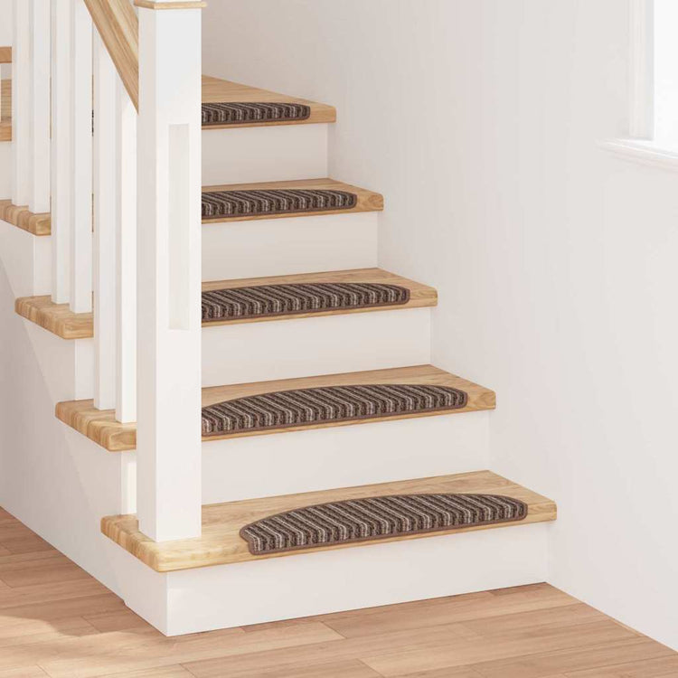 Vidaxl zelfklevende trapmatten 15 st 65 x 21 x 4 cm non-slip bruin