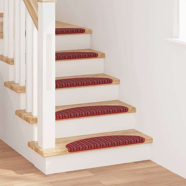 Vidaxl zelfklevende trapmatten 15 st 65 x 21 x 4 cm non-slip rood